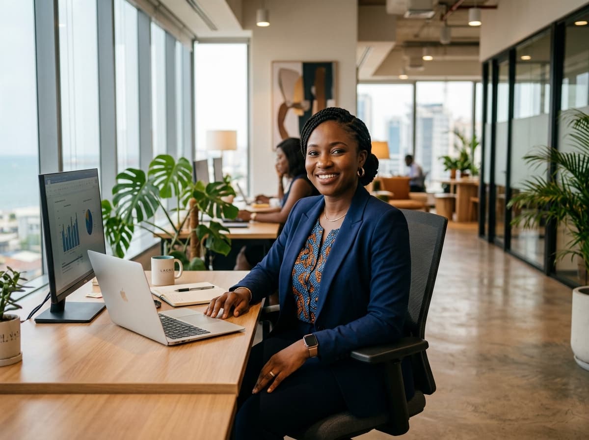 Nigerian professional working